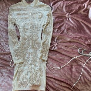 White sequence dress